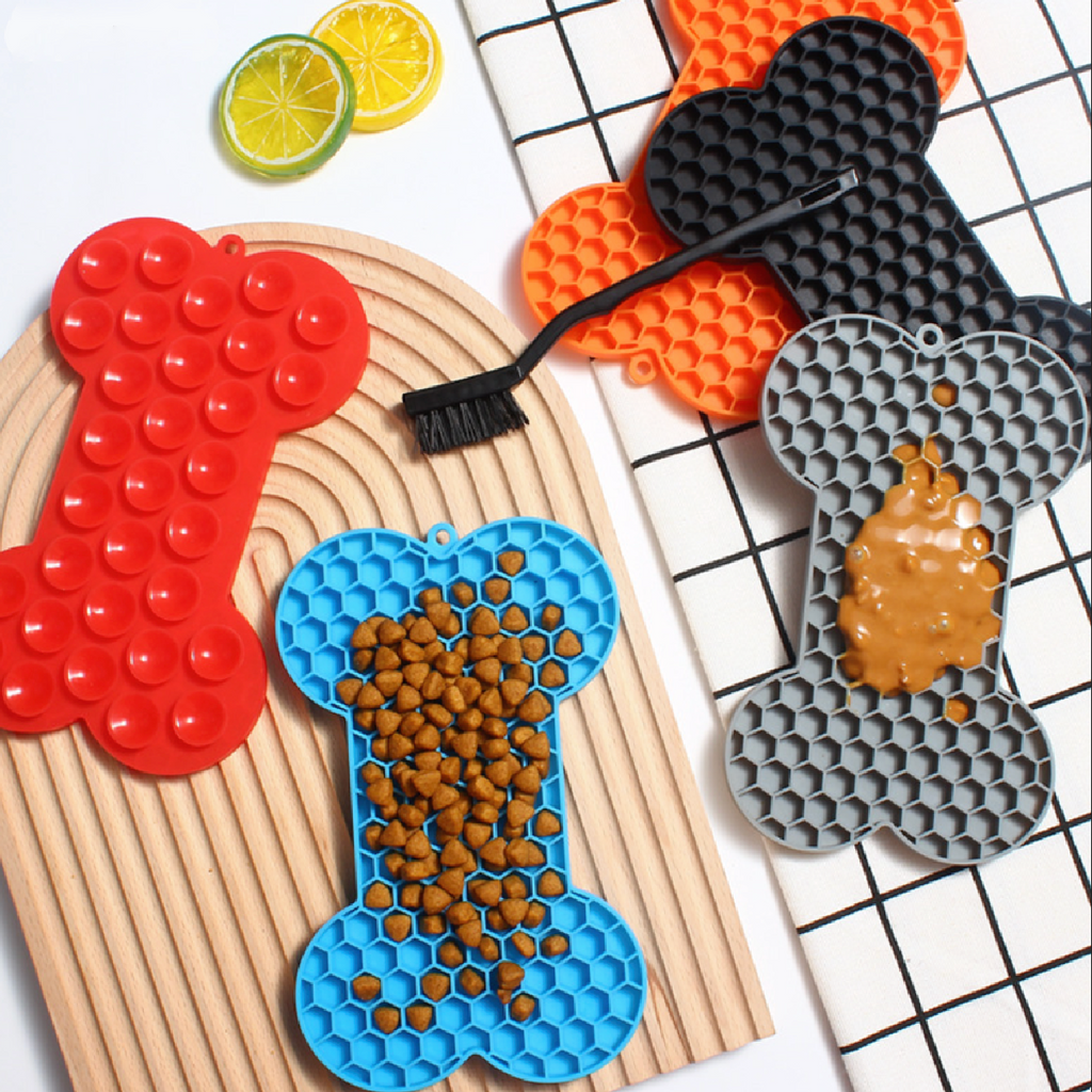 Bone Shaped Silicone Dog & Cat Lick Mat
